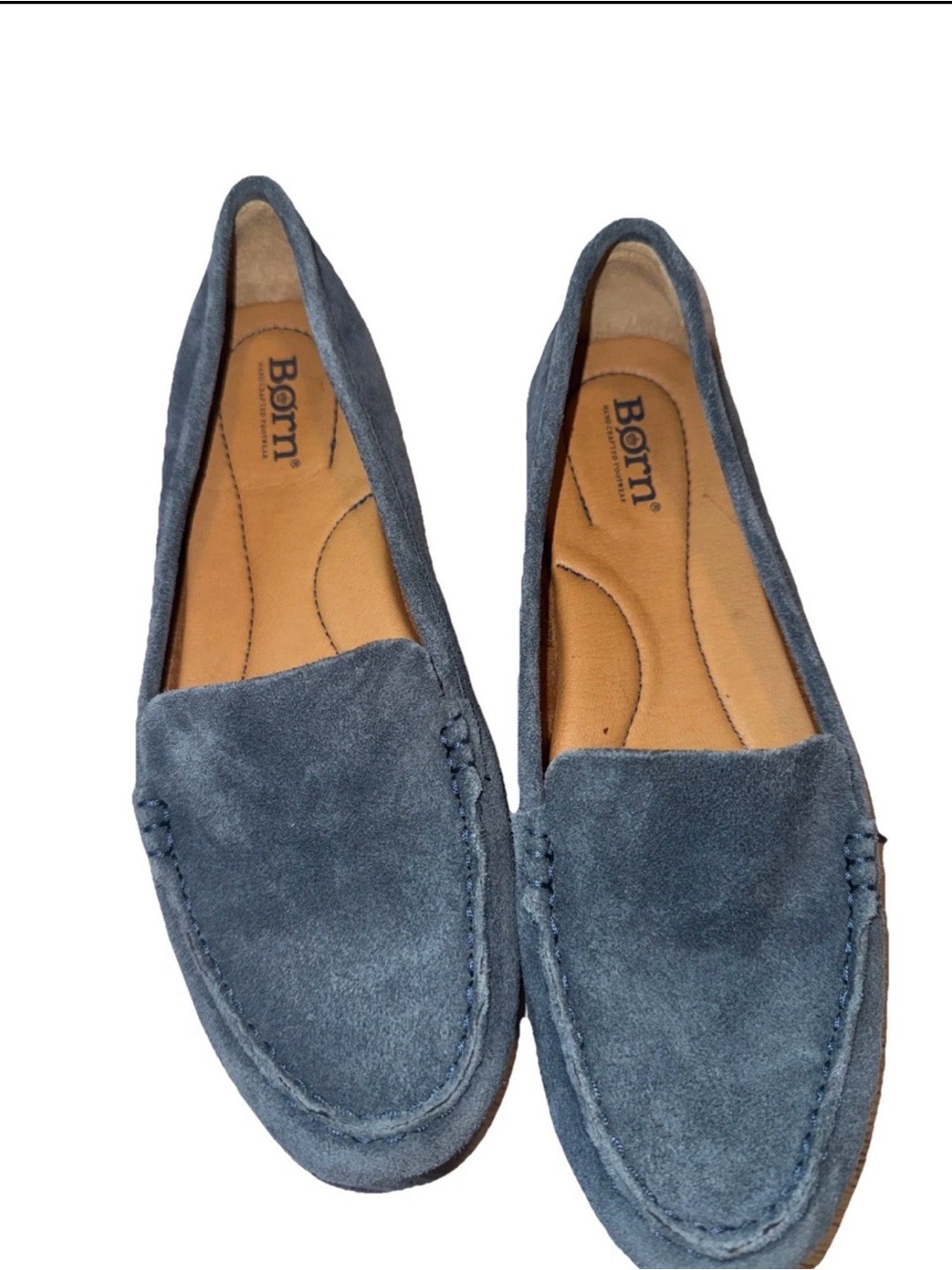 Born Blue Suede Leather Loafer Shoes 8